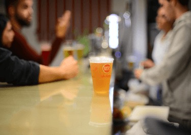 The hostel bar